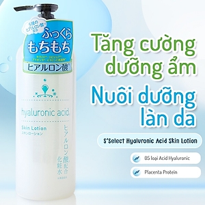 Nước Dưỡng Da Lotion Chiết Xuất Acid hyaluronic S Select Cấp Ẩm Toàn Diện Nhật Bản 500ml