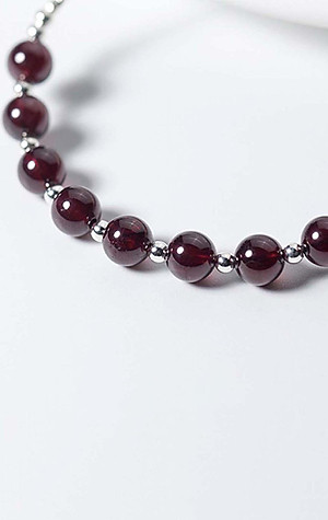 Vòng tay bạc đá Garnet mệnh hỏa, thổ - Ngọc Quý Gemstones