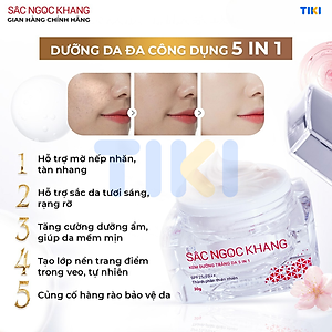 Kem dưỡng  da Sắc Ngọc Khang 5 trong 1 ban ngày 30g giúp nuôi dưỡng làn da sáng khỏe, mờ thâm nám ngăn ngừa lão hóa