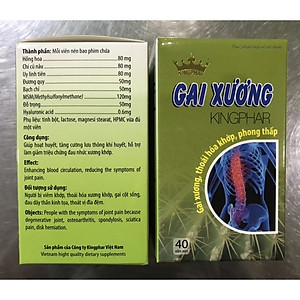 Viên uống Gai xương Kingphar, hộp 40v, hỗ trợ giảm đau lưng, do gai cột sống