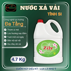 Nước xả vải Zily chai 4.7kg - Tặng 1 Chai Nước Rửa Chén Zily 750 gr