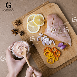 Muối hồng Himalaya GUfoods (dạng hạt mịn) - Tự nhiên, Giàu khoáng chất vi lượng, Không phụ gia, Không tinh chế