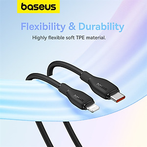Cáp Sạc Nhanh Baseus Pudding Series Type C to Ln 20W dùng cho iPhone iPad (Fast Charging Data Cable) - Hàng Chính Hãng