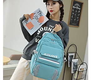 Balo nữ sinh đi học không thấm nước cao cấp phong cách hàn quốc 15.6"