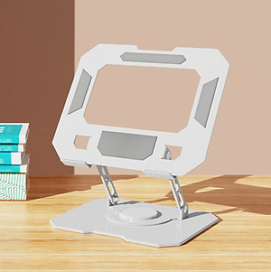 Kệ đỡ giá đỡ đế tản nhiệt cho laptop, máy tính hợp kim nhôm gấp gọn xoay 360 độ nhiều nấc độ cao K2 - Hàng chính hãng