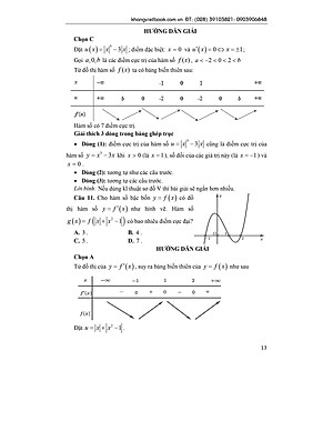 BÍ QUYẾT GIẢI CÁC DẠNG TOÁN VỀ HÀM ẨN - HÀM HỢP