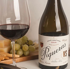 Rượu vang Organic Piqueras VS Monastrell & Garnacha Tintorera (Spain) kèm túi hộp,đồ khui