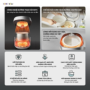 Nồi cơm điện 1,5L Bear DFB-J40Q5 (RC-4H40Y) Hàng Chính Hãng