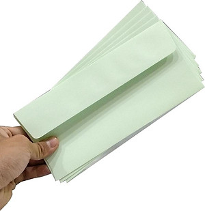 Bao Thư Trắng Toppoint Giấy Thơm Có Keo 10.8 x 23.5 cm - Xanh (20 Cái/Lốc)