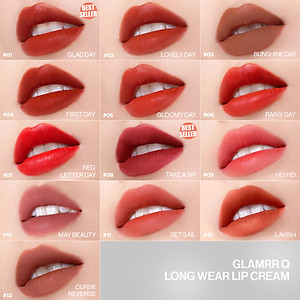 Son kem lì nhiều dưỡng GLAMRR Q LONG WEAR LIP CREAM 5g by Gilaa
