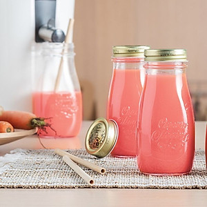 Chai thủy tinh nắp vặn Bormioli Rocco Quattro 400ml – Đựng nước ép, sinh tố, detox – Nhập khẩu Ý