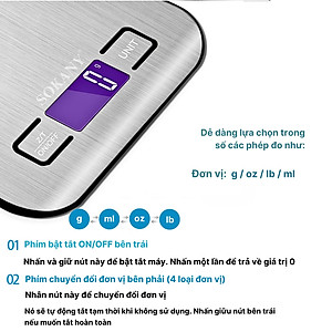 Cân tiểu ly 5kg Sokany SK-19026 màu bạc, chống nước, độ chính xác cao  - HÀNG CHÍNH HÃNG - DELIYA