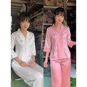 Áo lam đi chùa , lụa gấm cao cấp, áo bà ba gấm