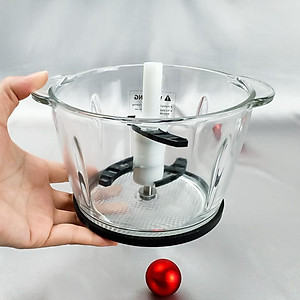 Máy Xay Thịt Cối Thủy Tinh Lock&Lock Meat Chopper EJM156BLK 1 Lít - Hàng Chính Hãng, 4 Lưỡi Dao Cho Lực Nghiền Mạnh, Công Suất 400W