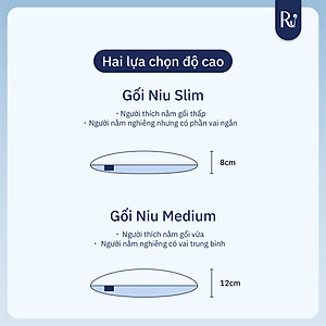 Gối Niu Ru9 Graphene Foam | Hỗ Trợ Nâng Đỡ Đầu | Giúp Giảm Đau Vai Gáy | Chất Liệu Foam Mềm Mại | 2 Kích Thước