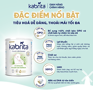 Sữa dê Kabrita số 2 cho trẻ từ 12- 24 tháng - Lon 800g