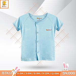 Áo sơ sinh cài giữa ráp lăn vải visco siêu mềm mại cho bé BTK17