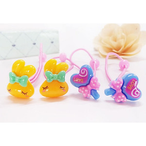 Dây thun cột tóc cho bé - combo 10 cái, 1 mẫu 2 cái dễ cho bé cột hai bên tóc ( mẫu ngẫu nhiên )