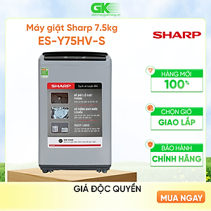Máy giặt Sharp 7.5kg ES-Y75HV-S 5 chương trình giặt - Hàng chính hãng (Chỉ giao HCM)