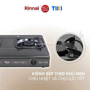 Bếp gas dương Rinnai RV-2615(G) mặt bếp men và kiềng bếp men - Hàng chính hãng.