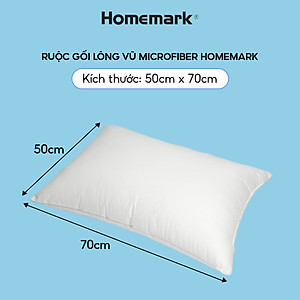 Ruột Gối Microfiber Lông Vũ Nhân Tạo Homemark - Siêu Mềm, Chống Xẹp, Thoáng Khí, Kháng Khuẩn