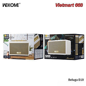 Loa Bluetooth WEKOME BELUGA D10 - Kết Nối Bluetooth 5.3 Thế Hệ Mới, Thiết Kế Tinh Tế, Sang Trọng,  Âm Thanh Cực Đỉnh - Hàng Chính Hãng