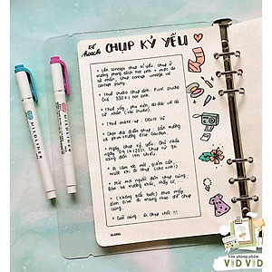 Sổ Dot Grid file nhựa kẹp còng A5 - 100 tờ; MS: 995