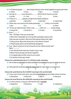 Bài tập Bổ trợ Tiếng Anh 9 Right On!