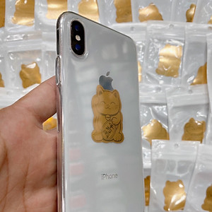 Miếng Dán Ốp Lưng Điện Thoại Mèo Chiêu Tài Vàng - Ốp Điện Thoại-MÈO THẦN TÀI CHIÊU TÀI  MAY MẮN NĂM MỚI