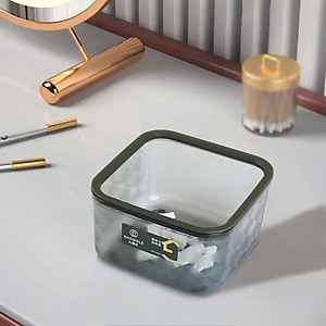 Hộp đựng bông tẩy trang , dụng cụ trang điểm , đồ dùng văn phòng..vv để bàn size 15.1*15.1*8.3 cm - Hàng chính hãng
