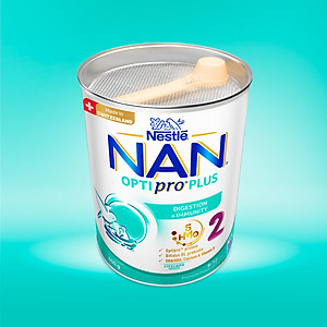Sữa bột Nestlé NAN OPTIPRO PLUS 2 800g/lon với 5HMO Sản Xuất Tại Thụy Sĩ (6 - 12 tháng)