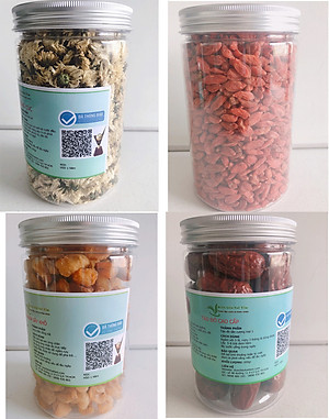 Combo Táo đỏ - Kỷ tử - Long nhãn -  Hoa cúc - Mỗi hủ 200gr