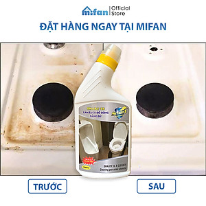 Làm Sạch Tẩy Trắng Đồ Dùng Bằng Sứ SMART TS - Bồn Cầu, Bồn Tắm, Bồn Rửa - Trắng Ngay Sau 5 Phút Không Cần Cọ Rửa - Tặng Kèm Chổi Lông -                      