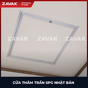 Nắp cửa thăm trần thạch cao 45x45cm SPG-68345 - Nhật Bản, Khung nhôm có bản lề mở thả xuống, sơn tĩnh điện màu Trắng. 