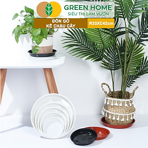Đĩa Nhựa Lót Chậu Cây Greenhome, Nhiều Kích Cỡ, Hứng Nước Giúp Sạch Bàn, Sàn, Nhựa Nguyên Sinh, Bền, Đẹp, Chóng Rơi Vỡ