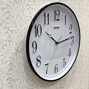 Đồng hồ treo tường Nhật Bản Rhythm CMG580NR02 – Kích Thước 33.8 x 4.0cm, 810g, vỏ nhựa cao cấp, Dùng PIN.