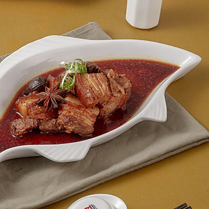 Đĩa cá hai vây sứ cao cấp Long Phương - Đĩa đựng đồ ăn hình cá