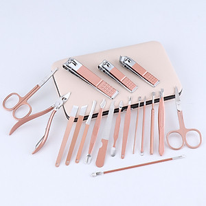 Bộ Bấm Móng Tay 16 Món Cao Cấp Nhỏ Gọn , Kìm Cắt Móng Tay Chân Làm Nail Kèm  Hộp Đựng Sang Trọng