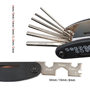 Túi Vá Săm Lốp Xe Đạp Sửa Chữa Đa Năng 10 in 1 Mini Khẩn Cấp (Bản nâng cấp có túi và Thanh nạy bằng kim loại) MaiLee