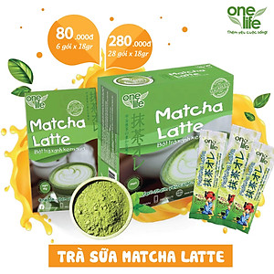 Trà Sữa Nhật Bản - Bột Trà Xanh Kem Sữa Matcha Latte OneLife (Hộp 28 gói)
