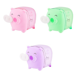 Combo 3 Máy gọt bút chì- mini Deli 557 Piggy 1-hole sharpener w/canister φ7mm Giao màu ngẫu nhiên