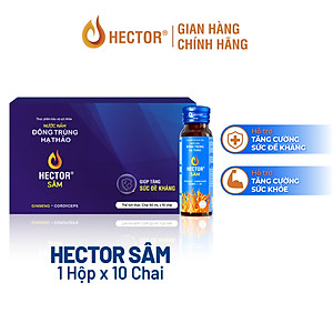 Bộ 2 Hộp 10 Chai Nước Nấm Đông Trùng Hạ Thảo HECTOR Sâm tăng cường đề kháng, bồi bổ cơ thể  (20x50ml)