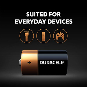 Vỉ 2 Viên Pin Trung ( Pin C ) DURACELL 1,5V Siêu Bền - Hàng chính hãng