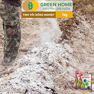 Tinh Vôi Nông Nghiệp Greenhome, Bao 1kg, Cải Tạo Đất, Sạch Nấm Bệnh, Bổ Sung Vi Lượng Giúp Lá To, Quả Nặng