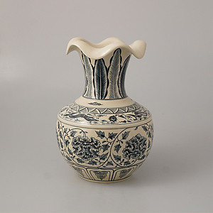 Bình phú an gốm Chu Đậu (S5) - Kích thước F20 x H28 cm