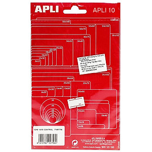 Nhãn Dán Đỏ 10 Miếng 25x40_2756 APLI