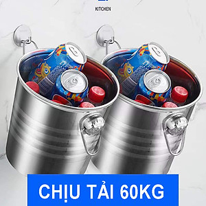 Móc Dán Tường INOX 304 Treo Đồ nặng, Treo Thớt, Nồi Niêu Treo Đồ Đa Năng [CHỐNG NƯỚC, CHỐNG RỈ] Dán Mọi Bề Mặt