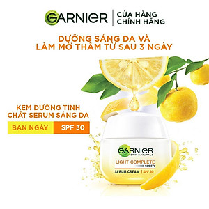 Kem dưỡng serum Garnier sáng da ban ngày và măt nạ ngủ ban đêm Light Complete 50ml 