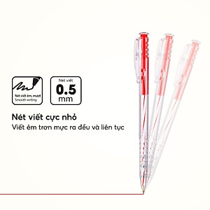 Combo 10-15-20 Bút Bi Thiên Long TL-027 - Mực Xanh/Đen/Đỏ