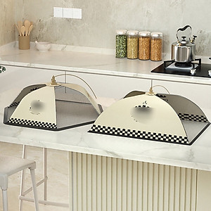 Chụp lồng bàn đậy thức ăn gấp gọn ,  giữ nhiệt và bảo vệ đồ ăn sạch sẽ ,  chất liệu an toàn có móc treo tiện lợi